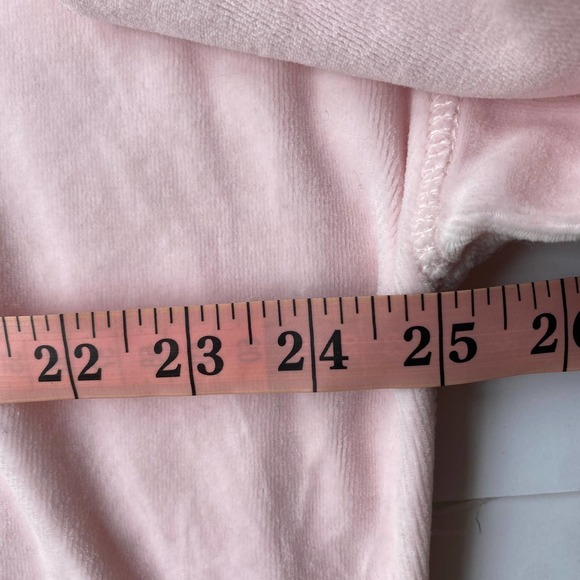 DKNY Sport Pink Velour Spell Out Pullover Sweater - Picture 6 of 10